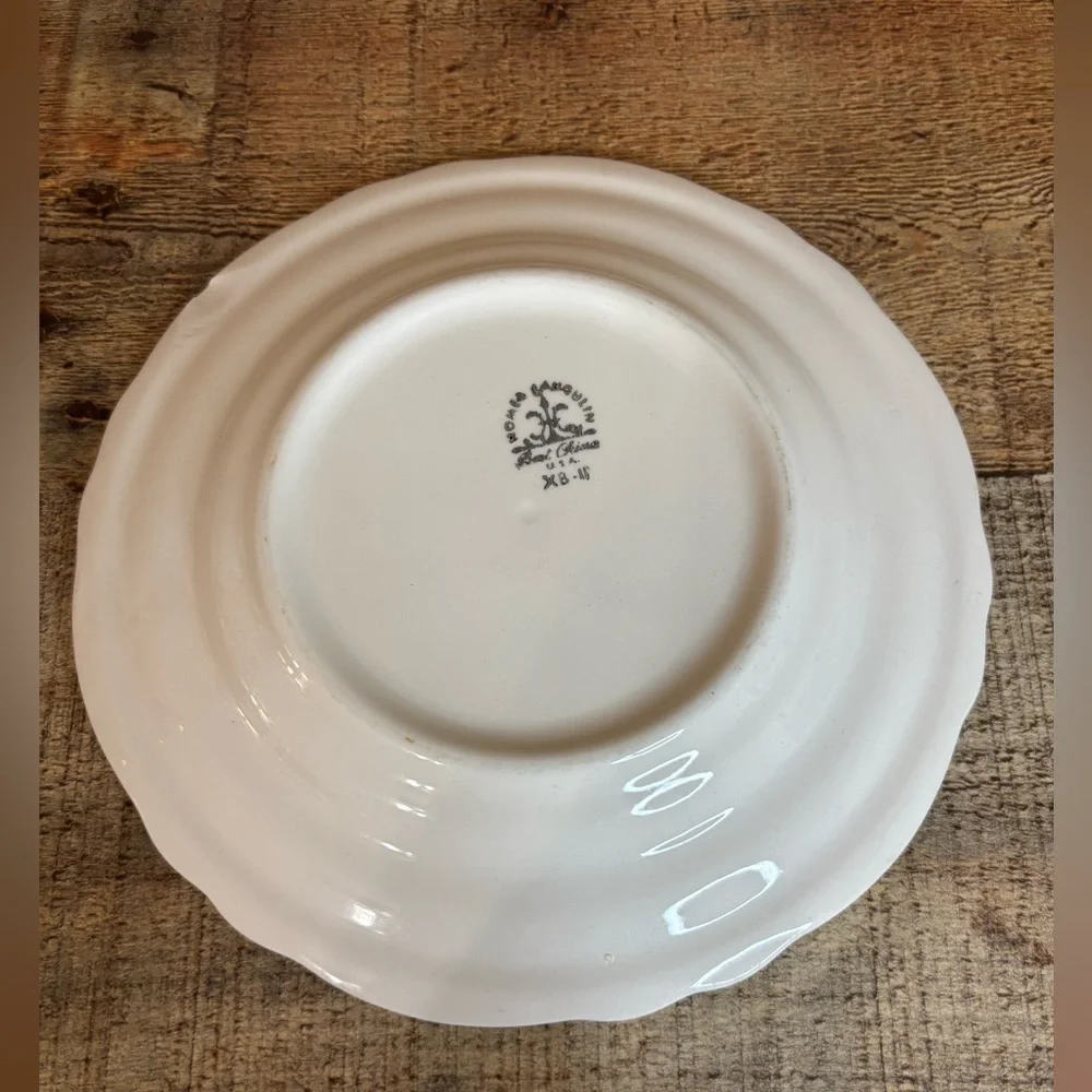 2 Homer Laughlin HLC China Styleline Gold Trim Scalloped Bread Butter Plate 7